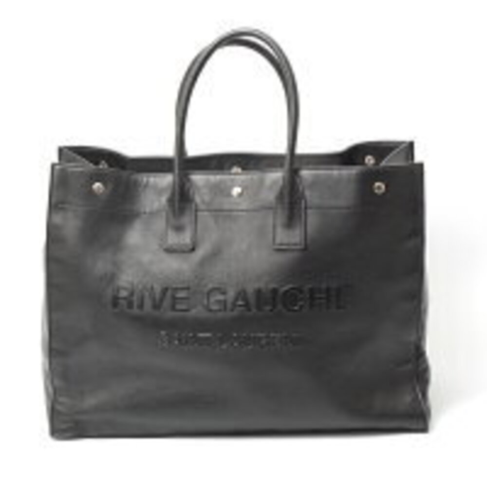 Saint Laurent Rive Gauche Tote Bag Black Calfskin